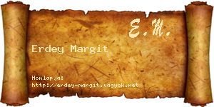 Erdey Margit névjegykártya